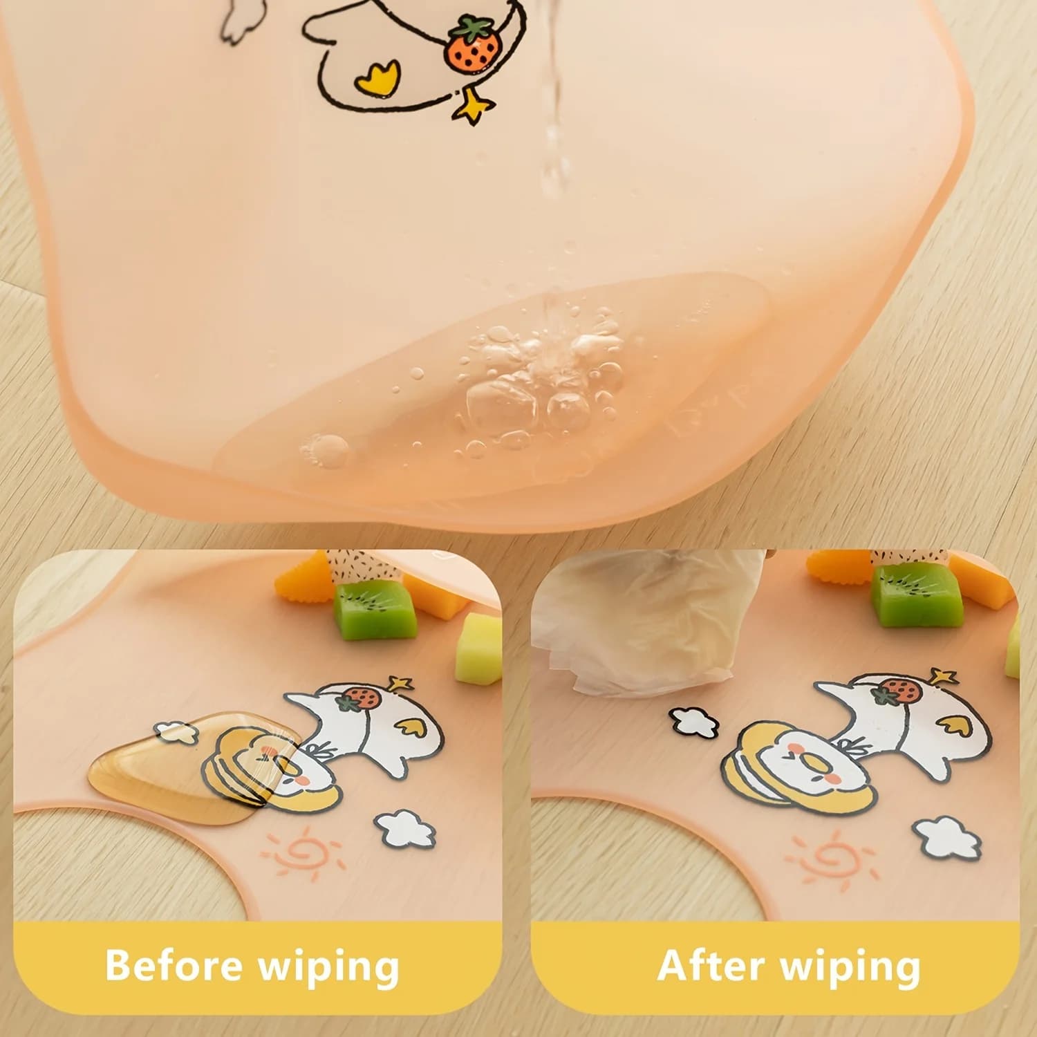 Waterproof Cartoon Animal Silicone Baby Bib