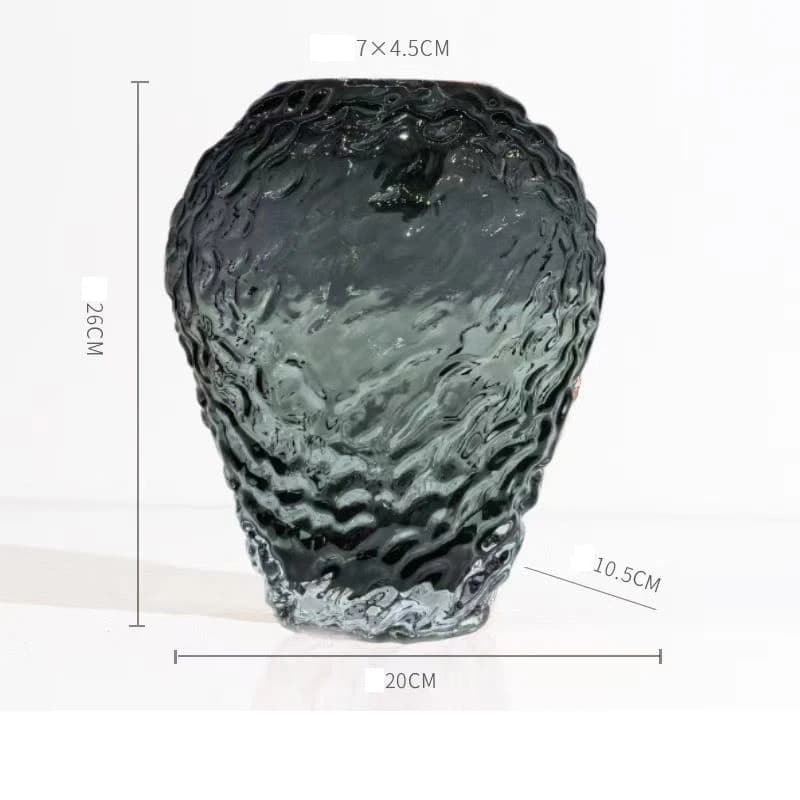 Modern Glass Vase for Flowers and Decor