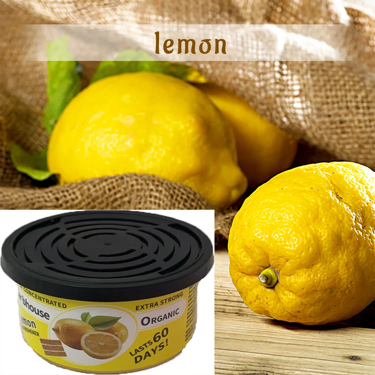 Lemon Essential Oil Air Freshener Can
