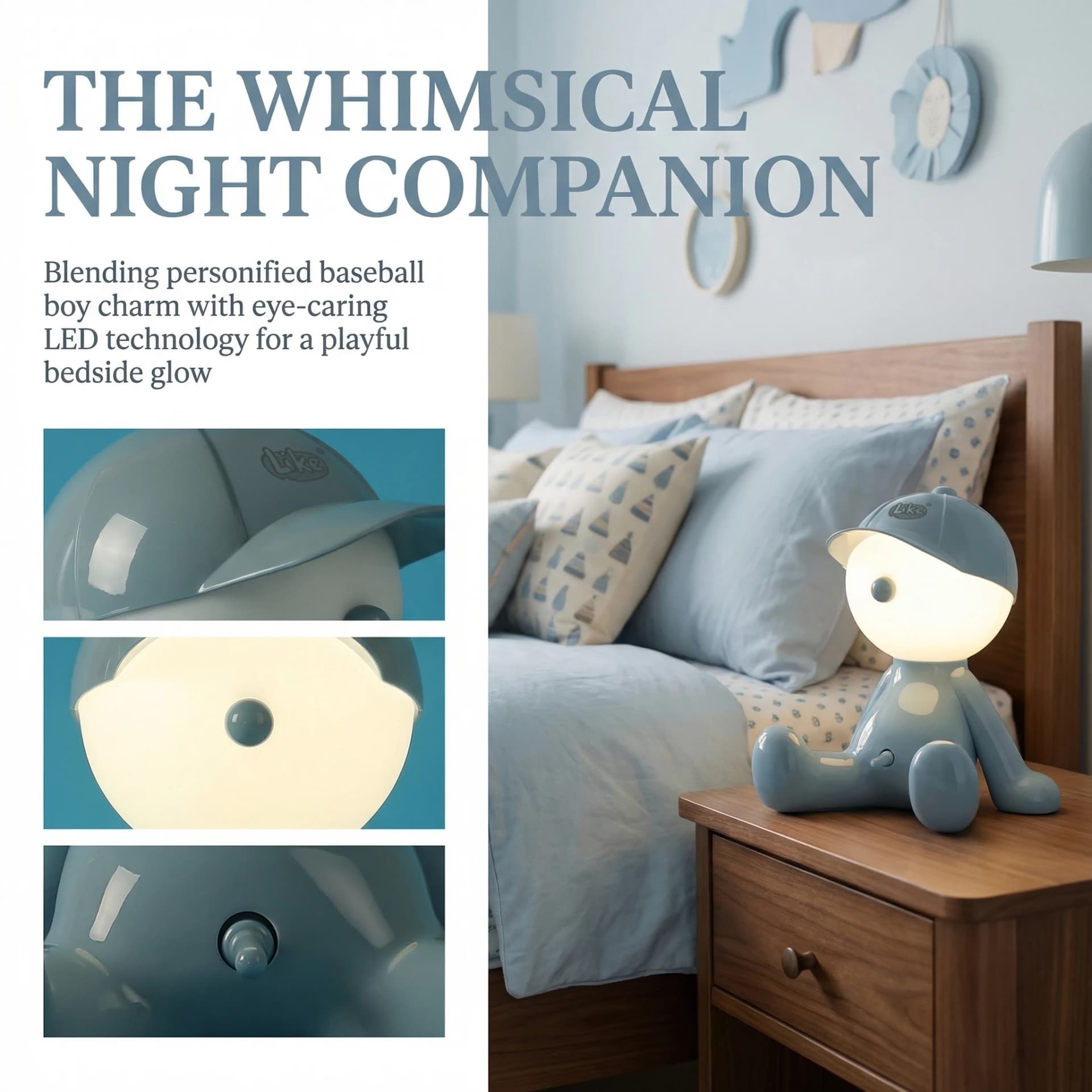 LED night light, cute desk lamp, suitable for bedroom lights, bedside lamps, and home bedroom decoration.