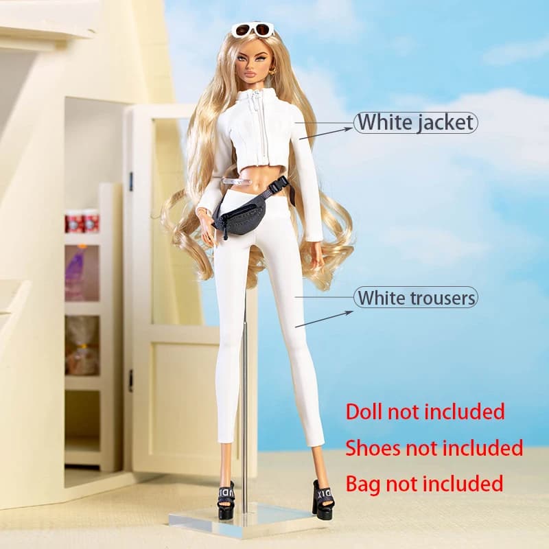 30cm Xianxian Supermodel Clothes Accessories APRES Series Sportswear Style Fashion Sweatshirt+Half Skirt+Trousers+Waistcoat Set