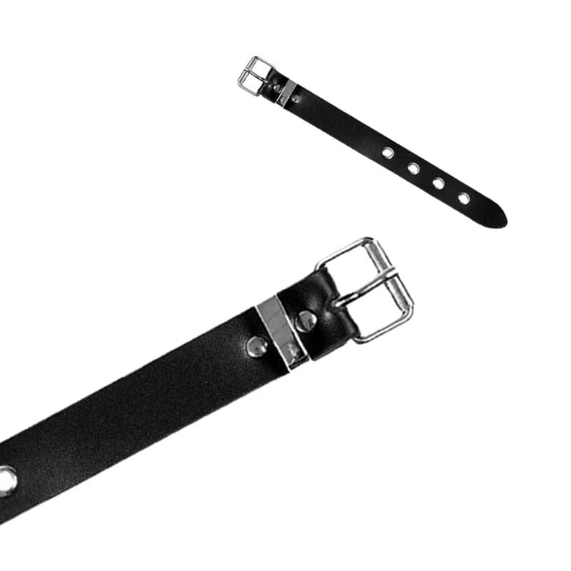 Punk Leather Bracelet with Metal Buckle