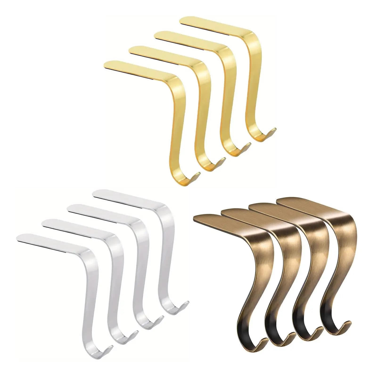 Adjustable Fireplace Stocking Holder Hooks