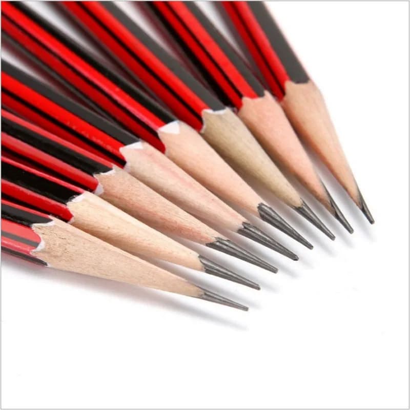HB Wooden Pencils with Eraser, 10-Pack