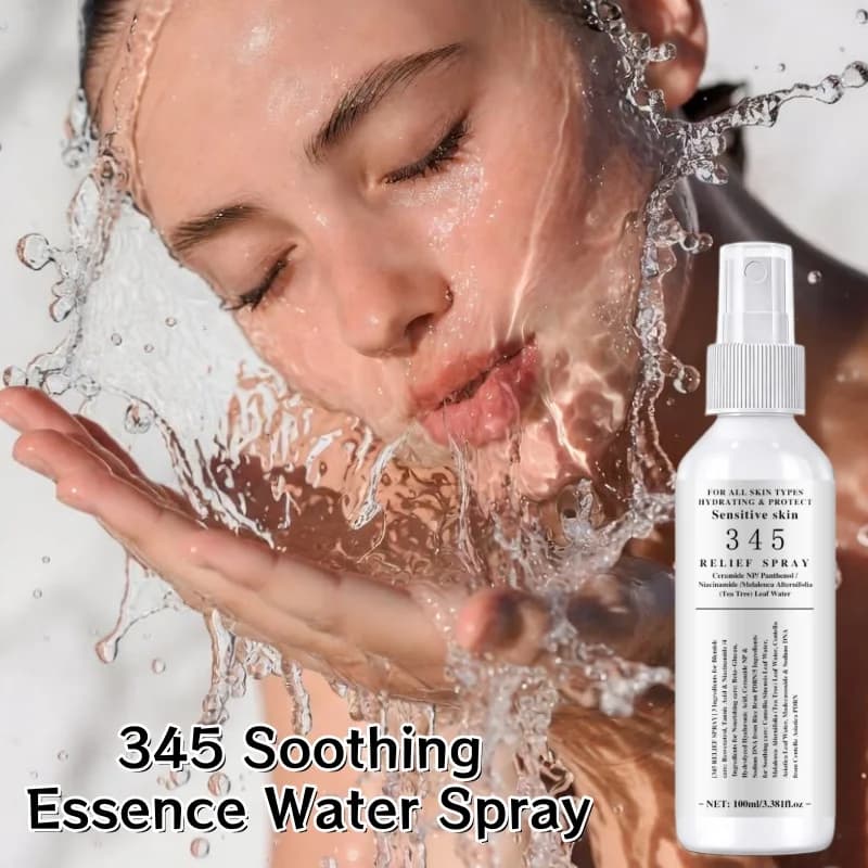 345 Skincare Set With Eye Cream Moisturizing Cream Relief Spray Hydrating Soothing Brightening For All Skin Types Sensitive Skin
