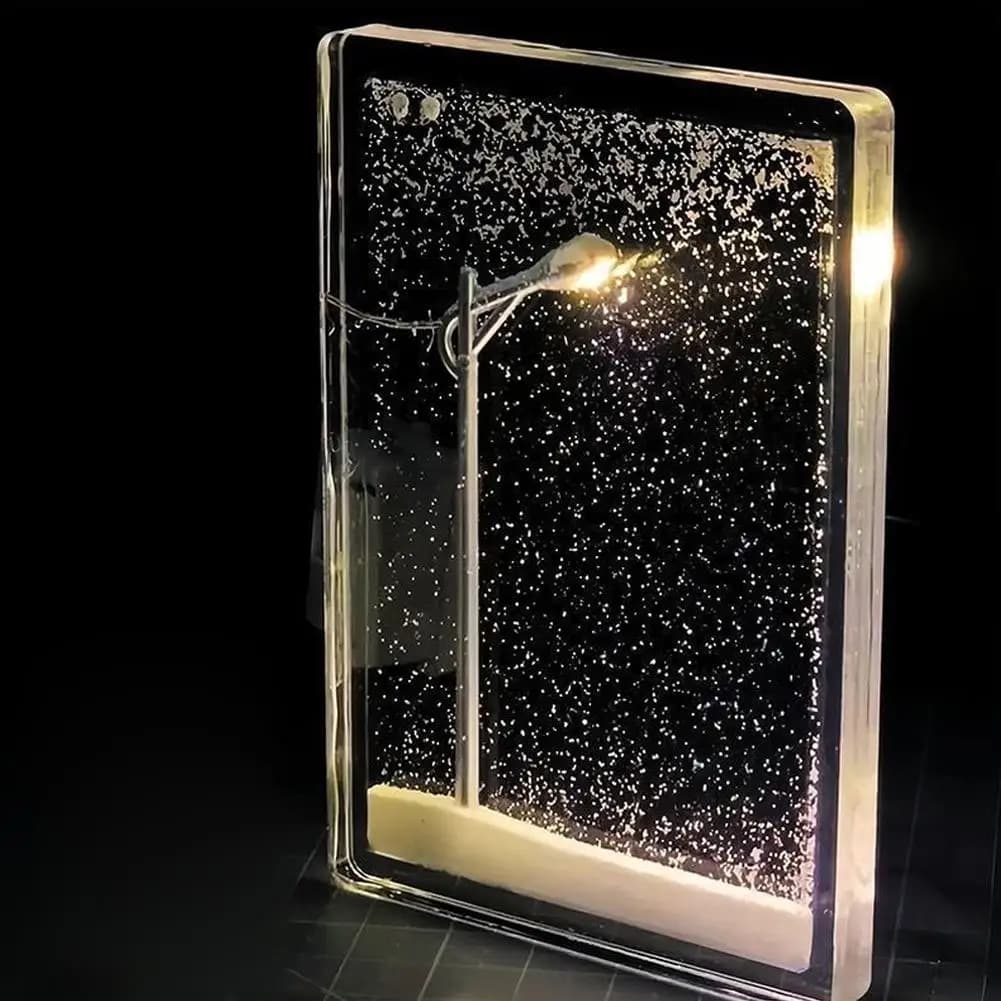 Snowy Street Light DIY Desktop Night Light