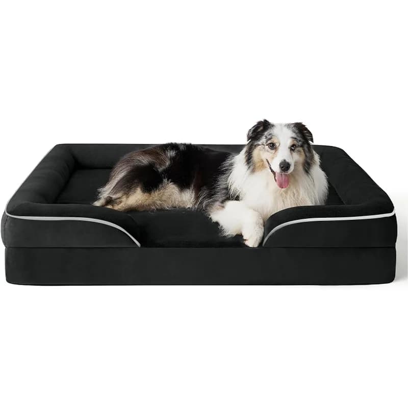 Large Orthopedic Dog Bed with Bolsters