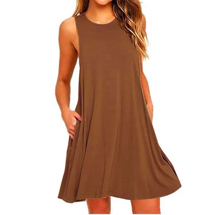 Women's Summer Swing T-Shirt Dress with Pockets