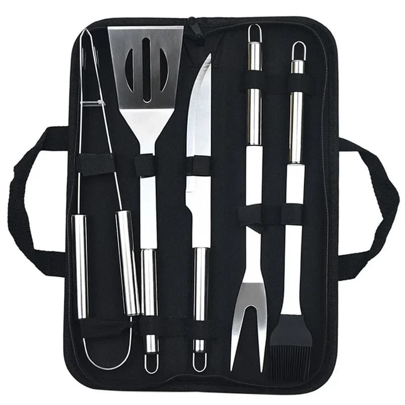 9-Piece Portable BBQ Tool Kit with Storage Bag