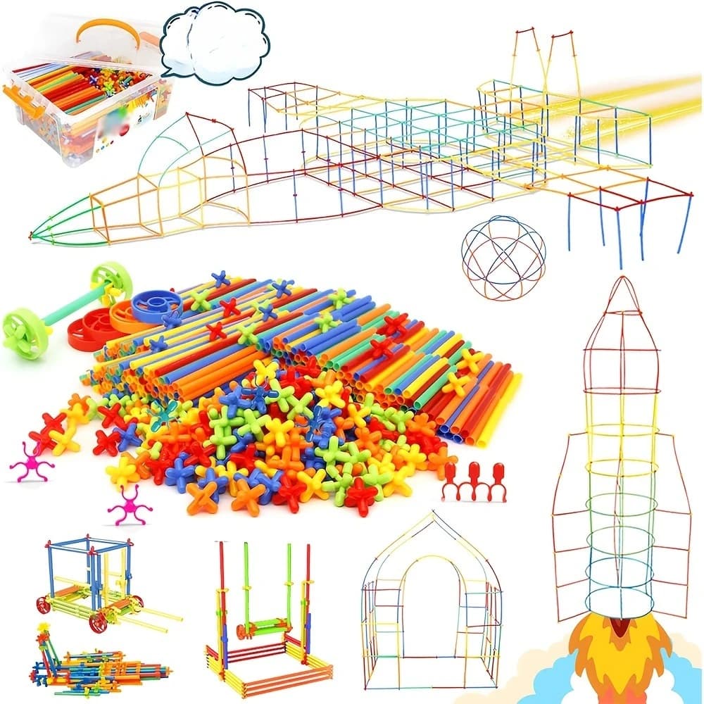 Interlocking Plastic Building Blocks Set