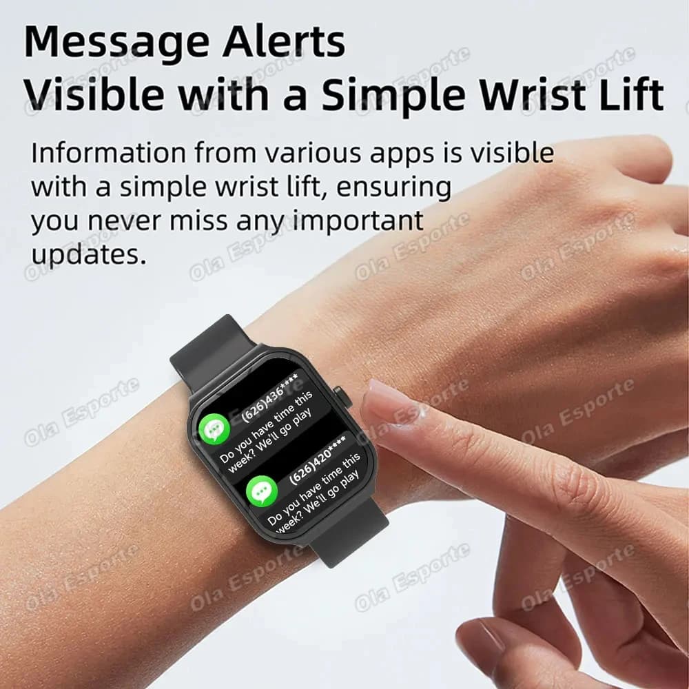 Smart Watch For Android IOS Watches 2.01inch HD Display Bluetooth Call Message Alert Music Sports Mode Smartwatch Men Women HW12