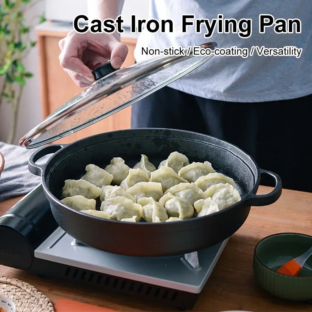 Cast Iron Skillet with Double Handles