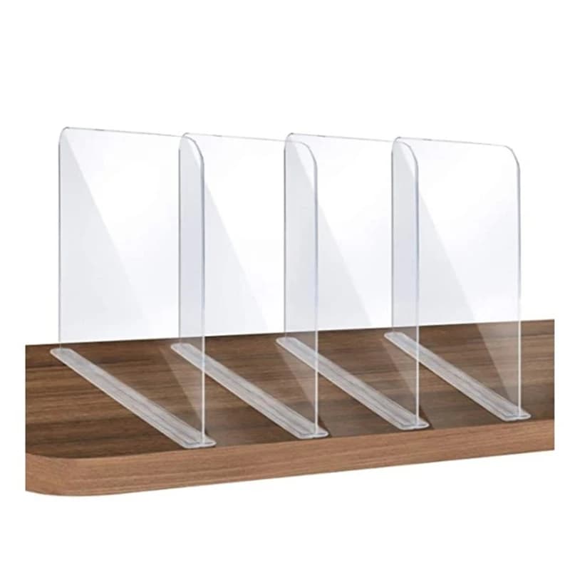 Clear Acrylic Shelf Divider for Closets