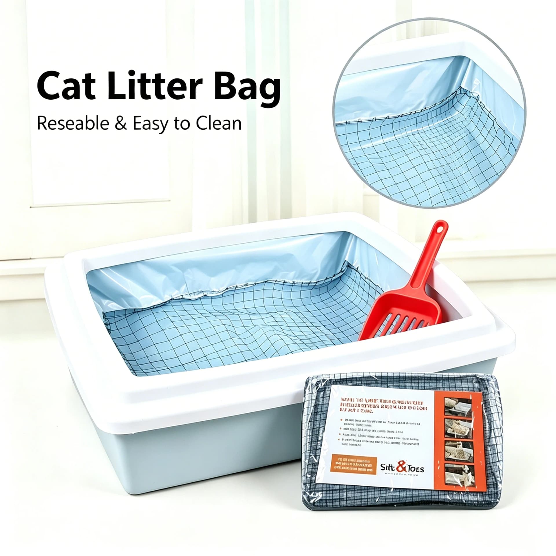 Reusable Cat Litter Box Filter Liners