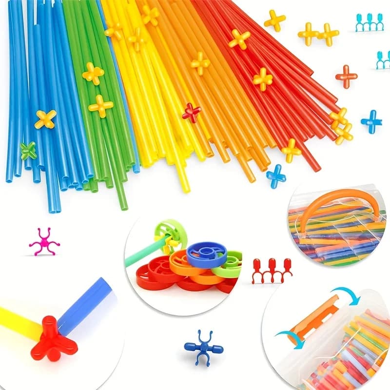 Interlocking Plastic Building Blocks Set