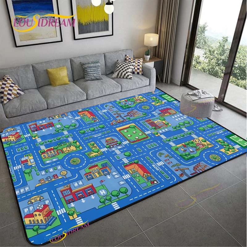 Road Traffic Non-Slip Area Rug