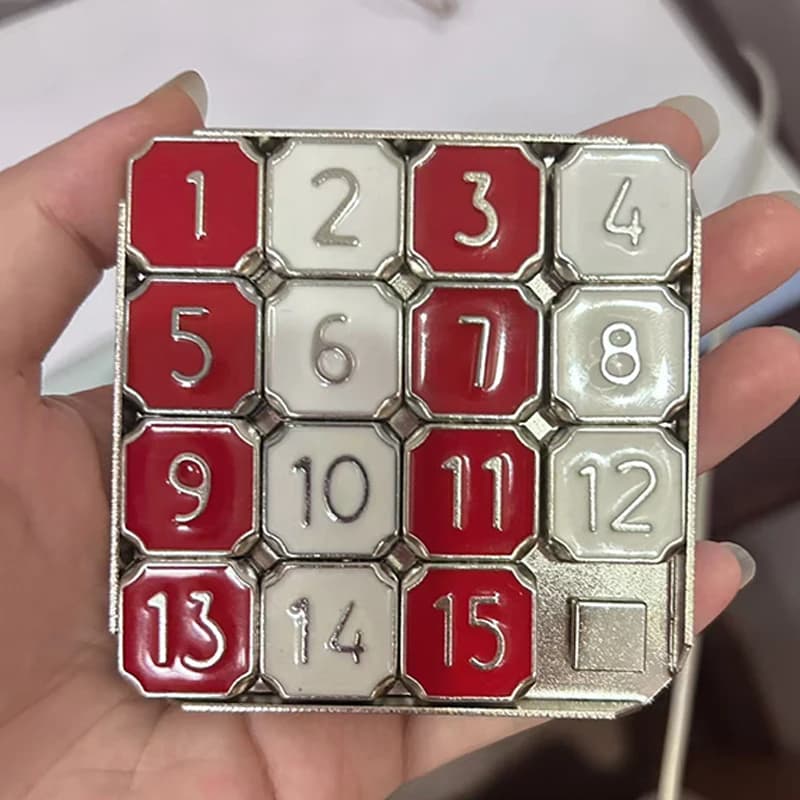 Metal Brain Teaser Number Slide Puzzles