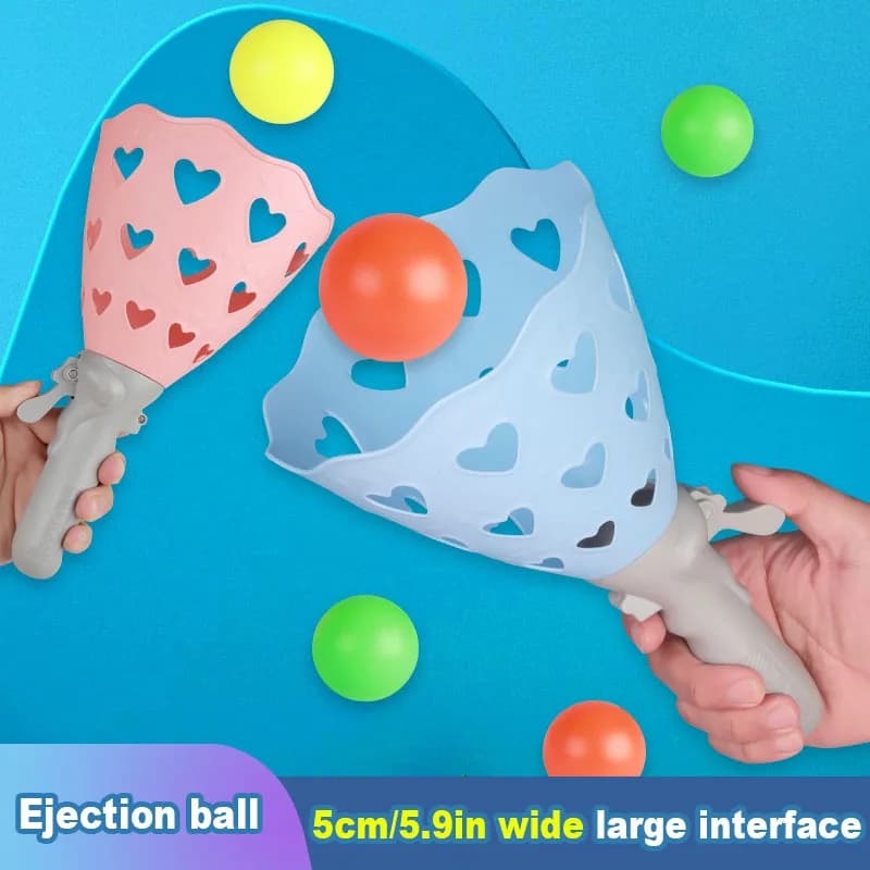 Pop-Pass-Catch Ball Game with Launchers