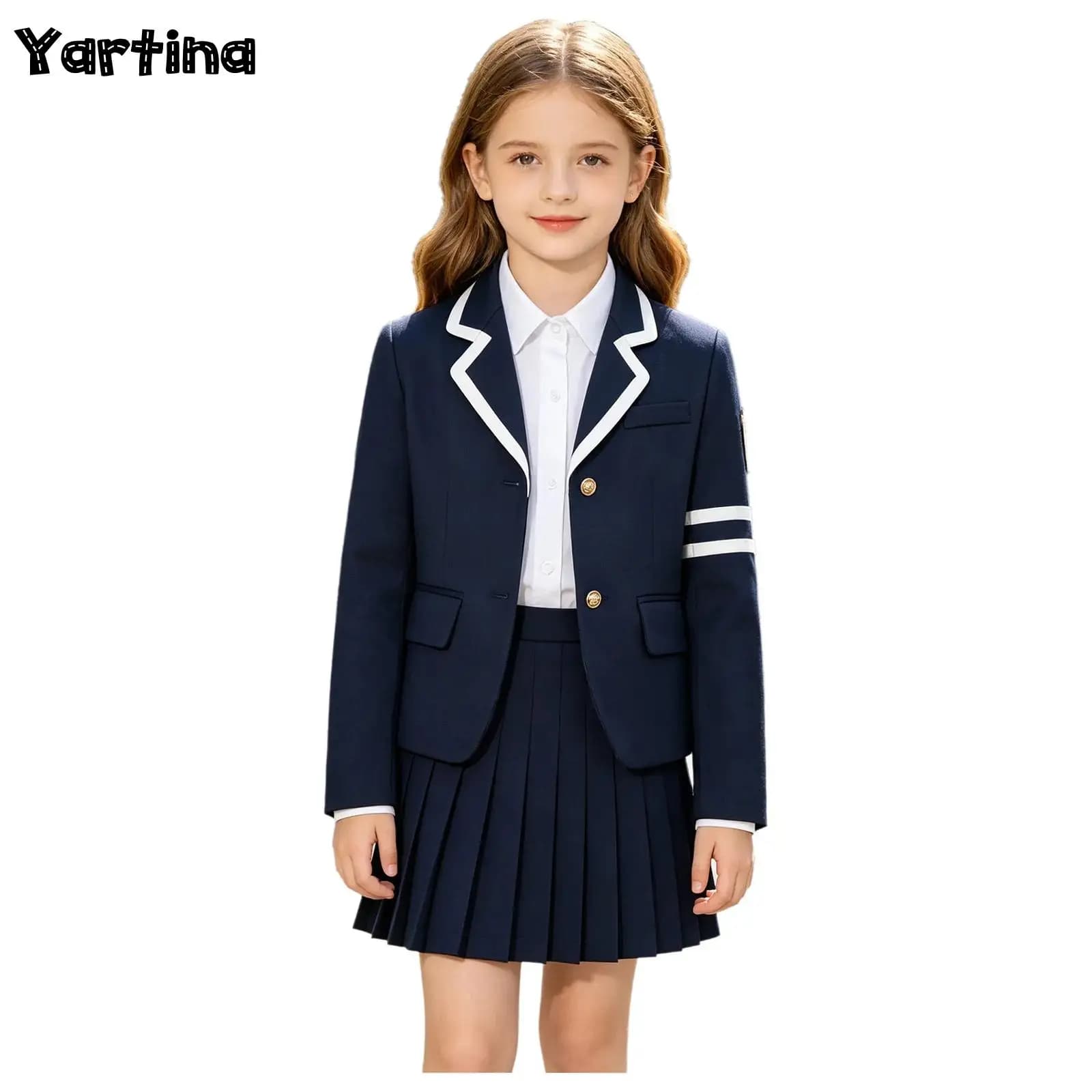 Kids School Uniform Blazer with Flap Pockets