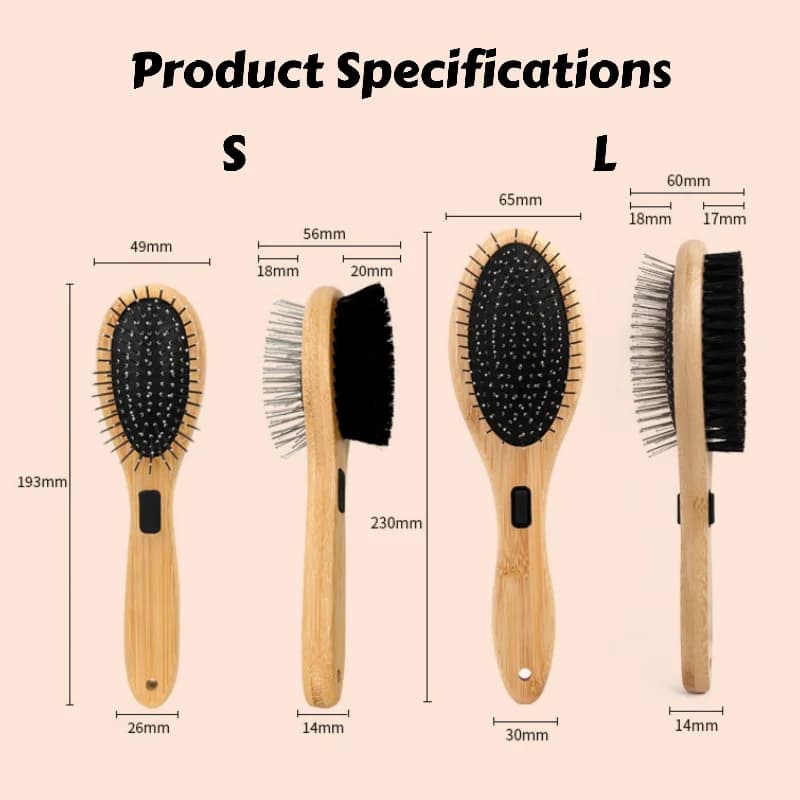 Dual-Sided Boar Bristle Pet Brush