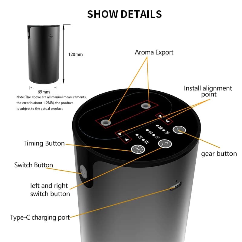 USB Aroma Diffuser with Dual Nozzles
