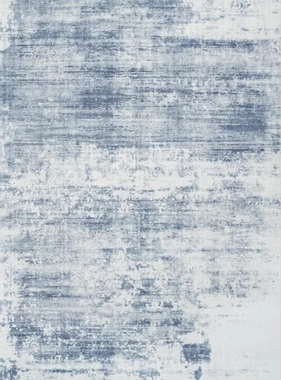 Modern Abstract Blue White Area Rug