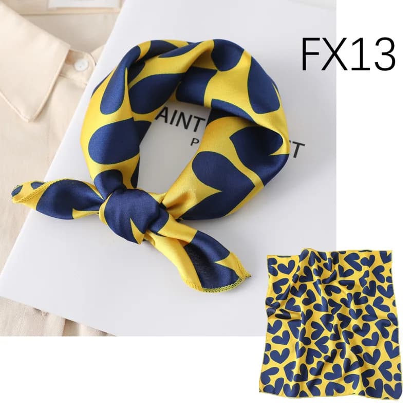 Women's Square Silk Retro Head Scarf