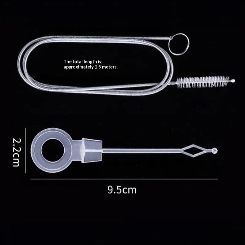 Drain Cleaning Syringe Kit With Hose Attachments