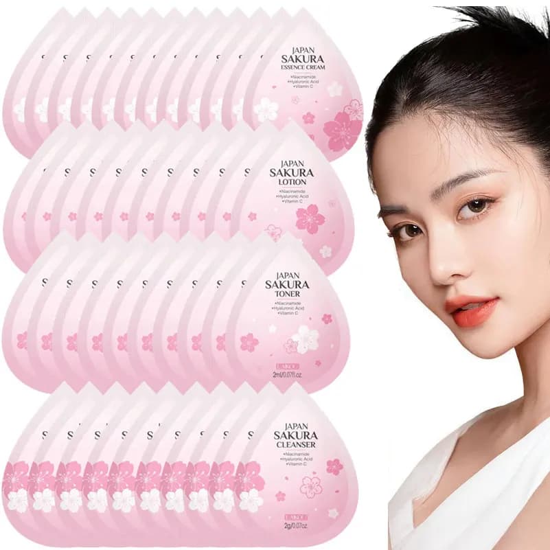 Hydrating Skin Care Set,10pcs Mini Travel Skincare Products,Including Face Wash, Serum, Toner, Lotion,Face Skin Care Routine Kit