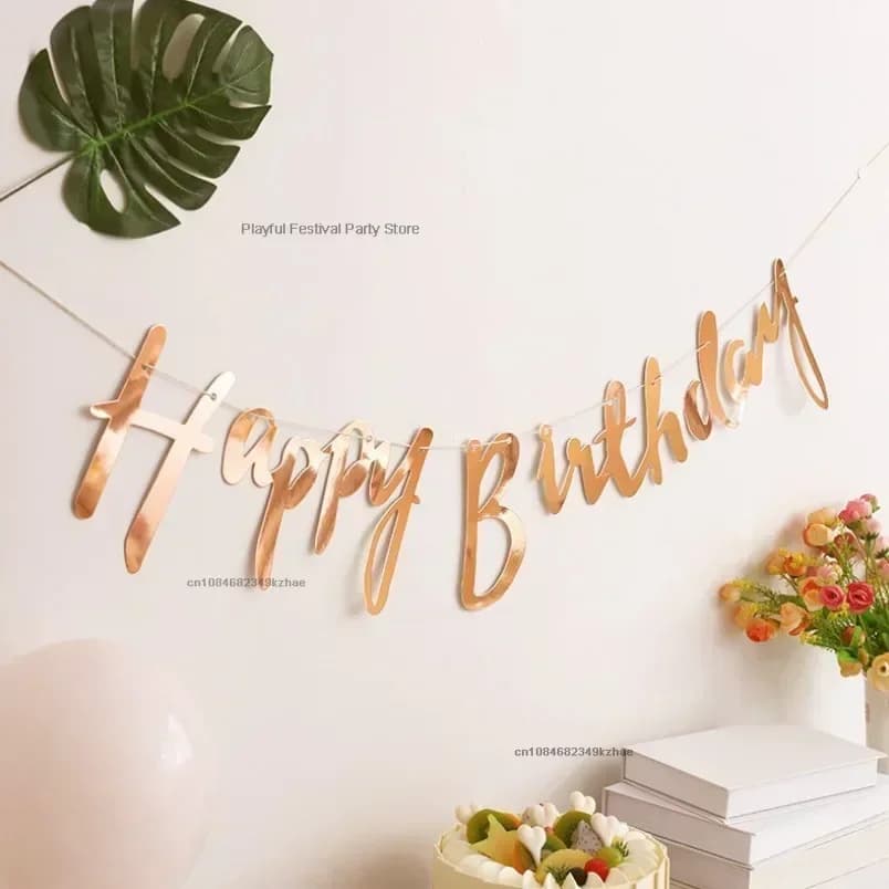 Happy Birthday Hanging Banner Garland