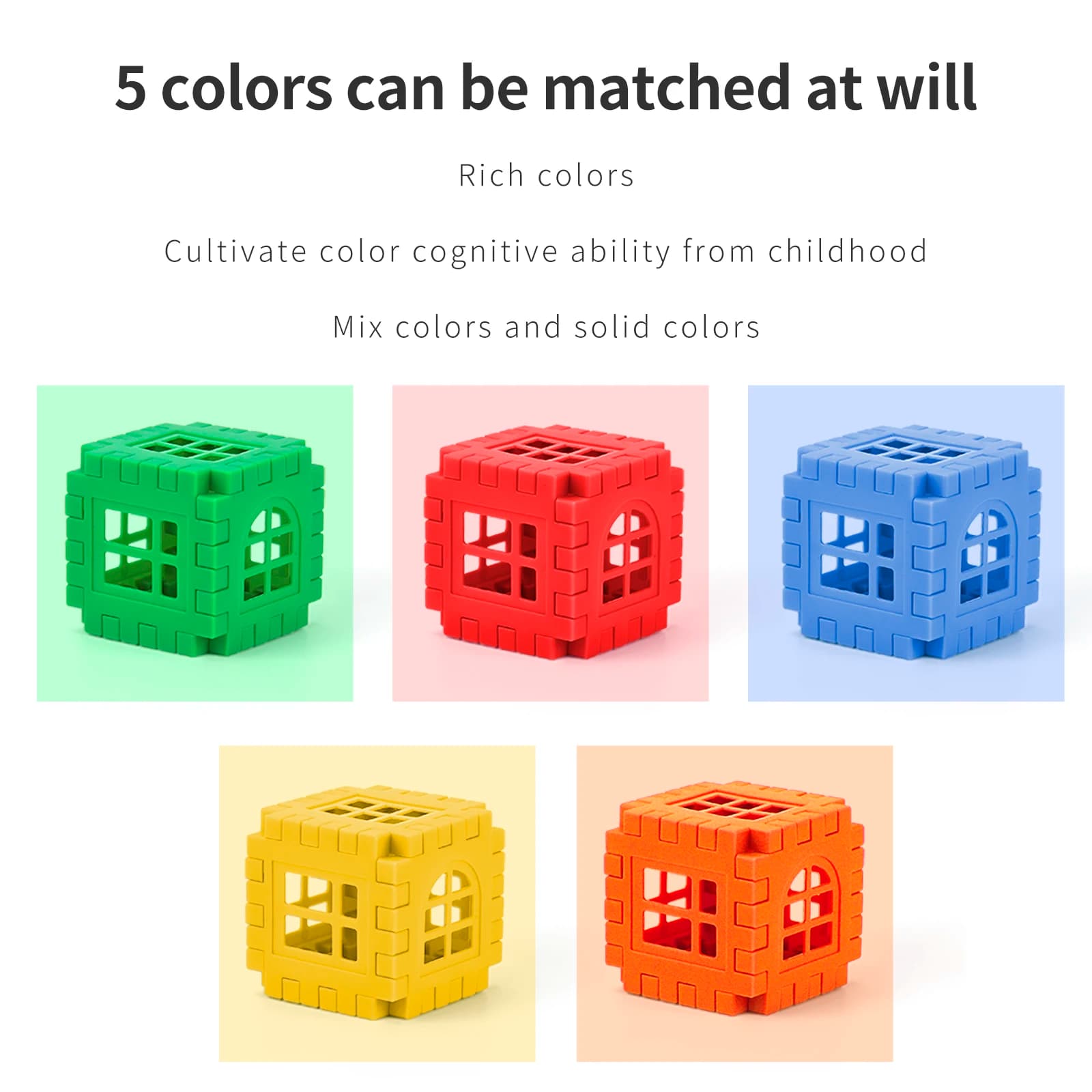 Multicolored Plastic Block Building Set