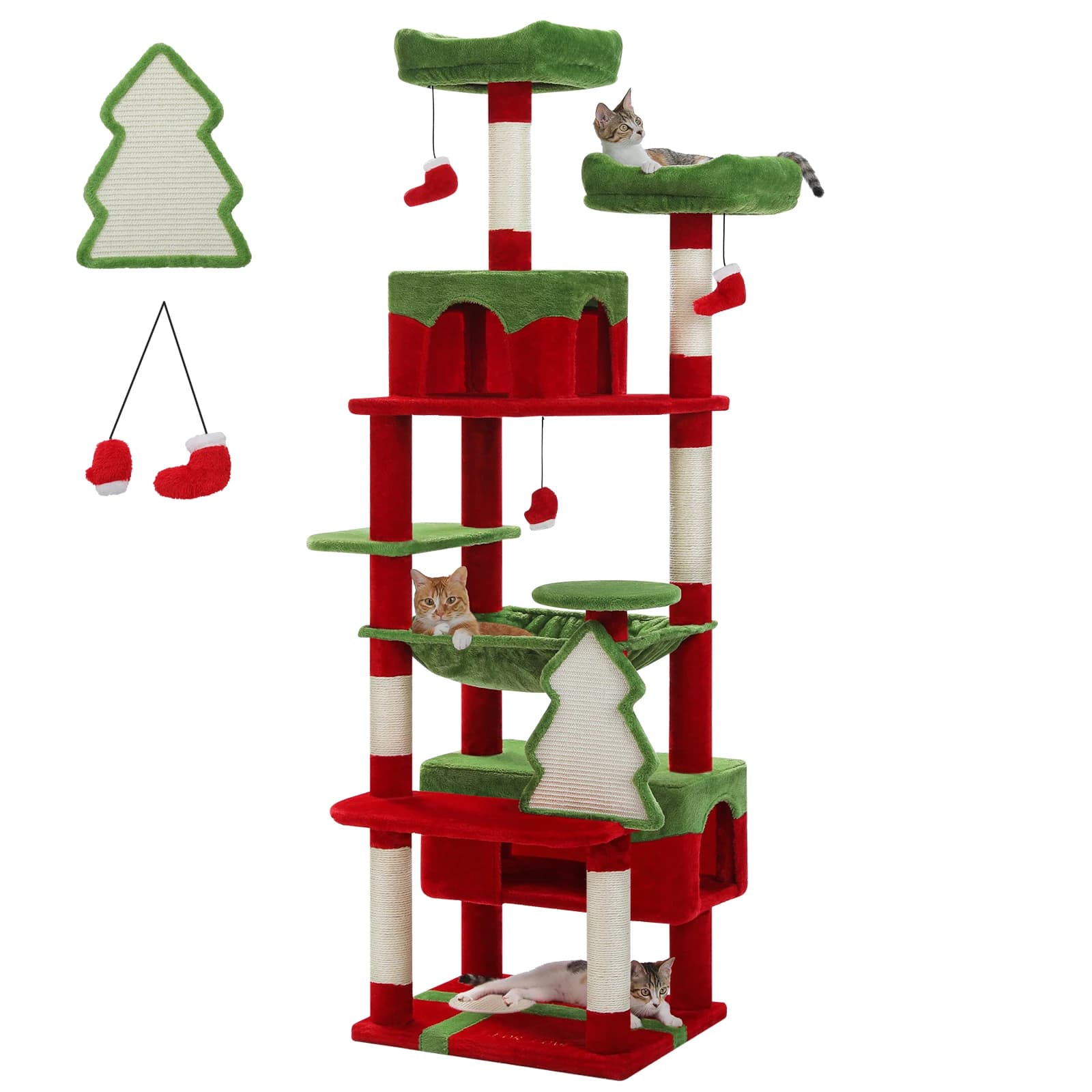 Large 72-Inch Cat Tree With Sisal Scratching Posts