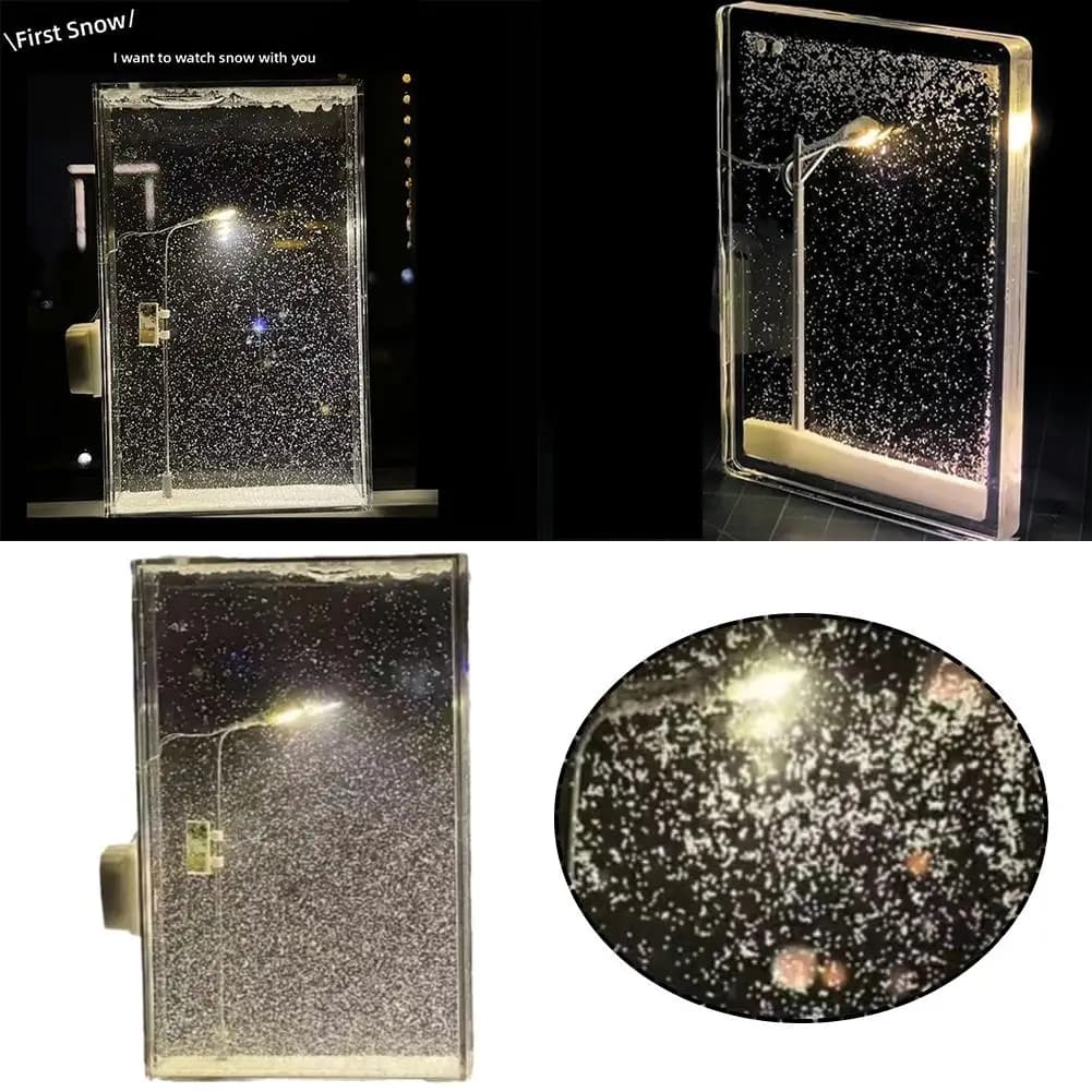 Snowy Street Light DIY Desktop Night Light