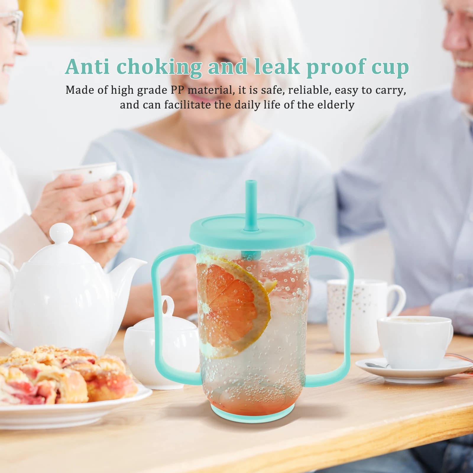 Spill-Proof Sippy Cup with Straw, 2-Pack