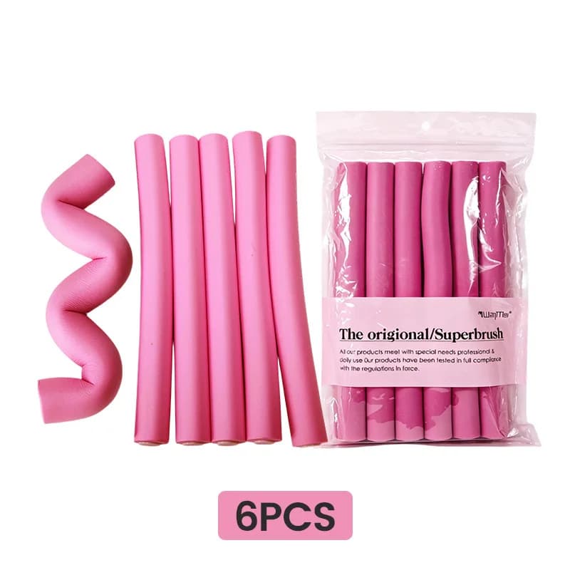 Oversized Non-Heat Curling Wands, 6-Pack