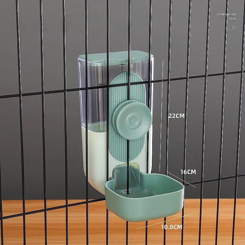 Automatic Pet Cage Feeder and Water Dispenser