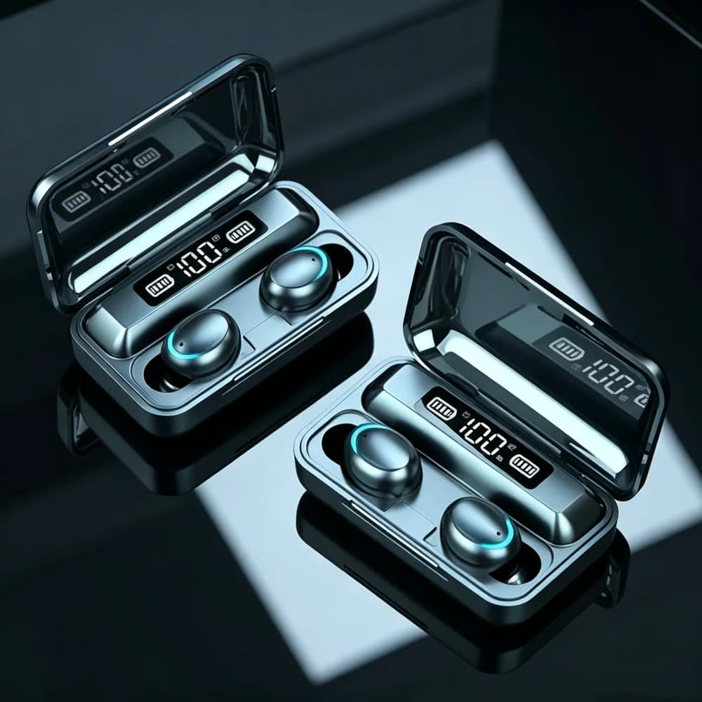TWS Wireless Earphones Bluetooth Noise Canceling Earbuds Stereo Headphone LED Display Sports Headset With Mic