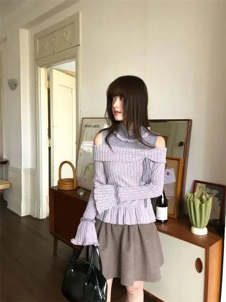 Girls Long Sleeve Pullover Top Y2K Lolita
