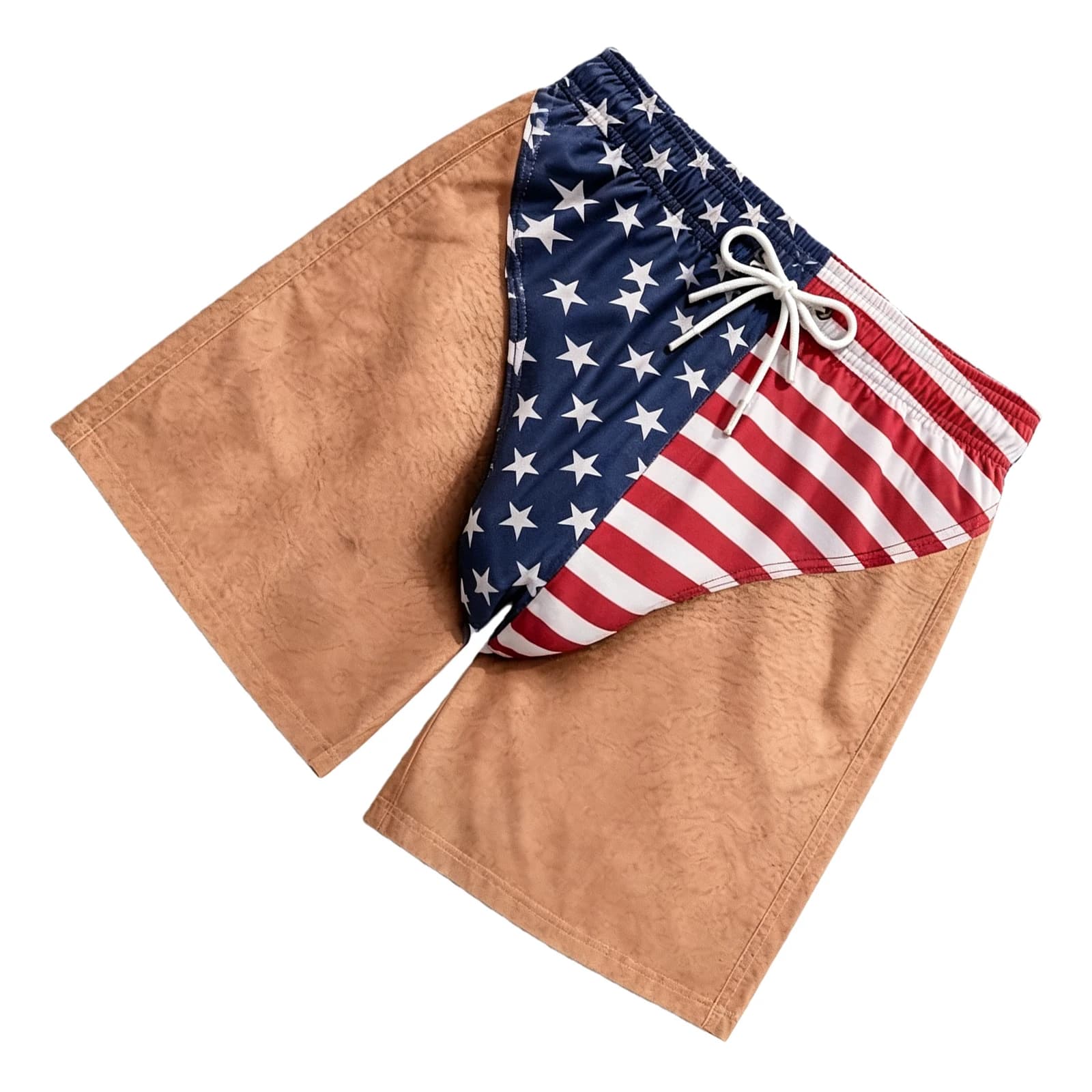 Men's Patriotic Swim Trunks with Mesh Lining