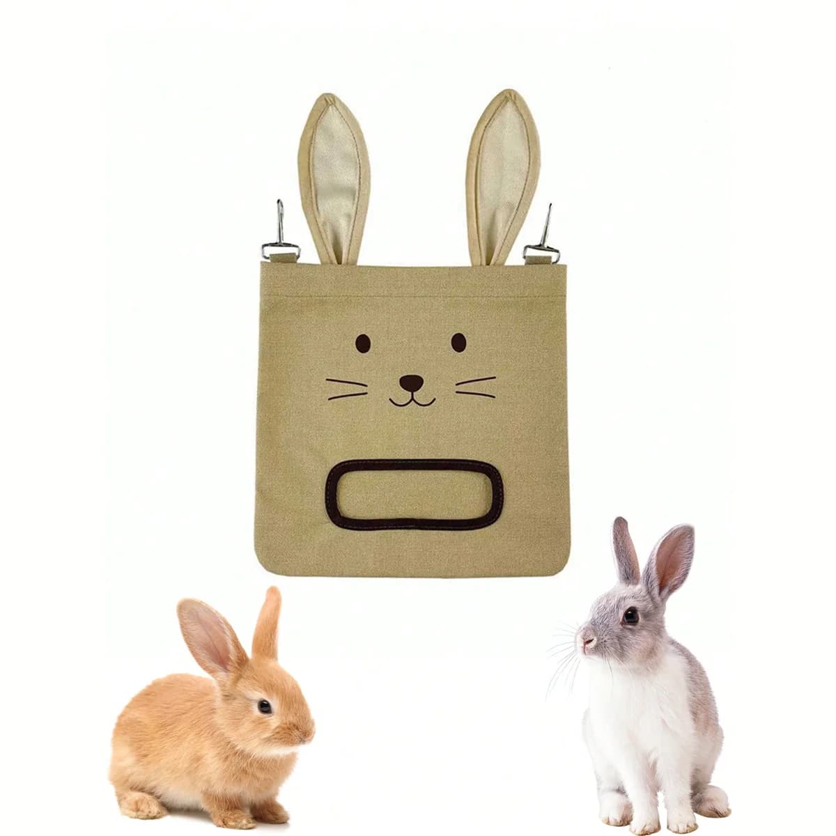 Bunny Ears Hanging Hay Bag Feeder
