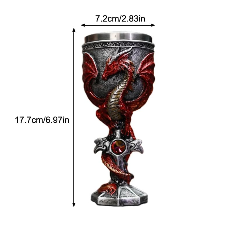 Medieval Dragon Goblet Chalice