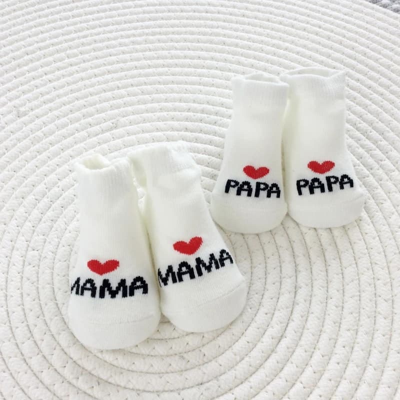 Baby Crew Socks Mama Papa Sentiment Pack