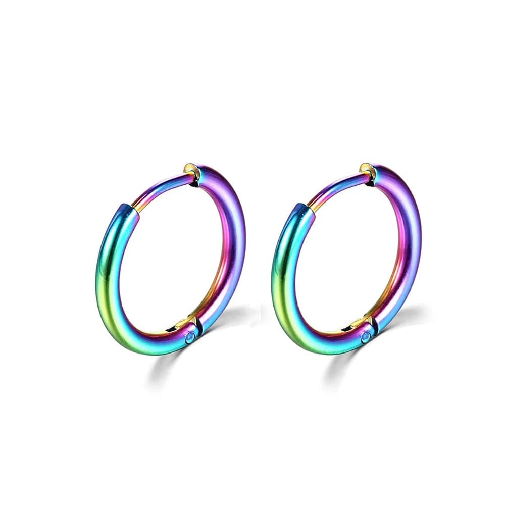 Stainless Steel Hoop Earrings Gold
