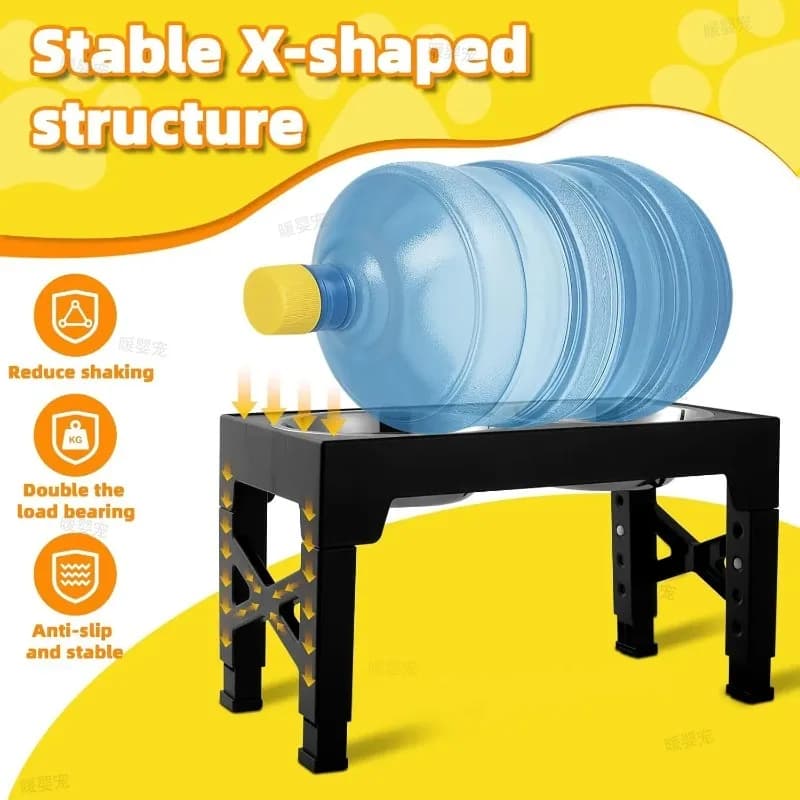 Adjustable Raised Dog Feeder with Stainless Steel Bowls