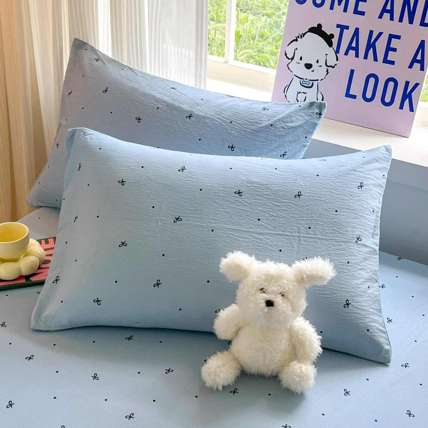 Double Bed Fitted Sheet Set with Pillowcases