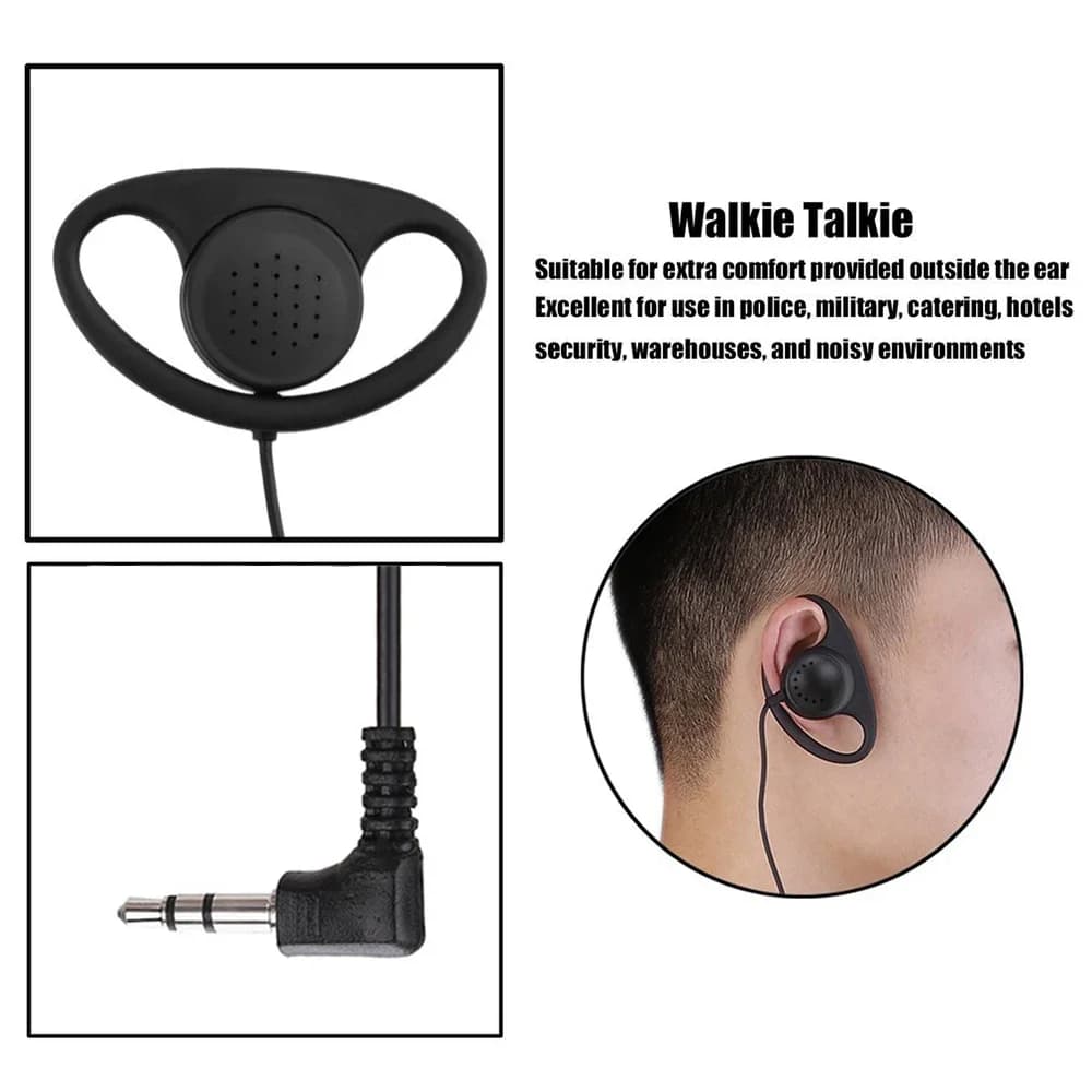 Single-Ear Clip-On Headphones with 3.5mm Jack