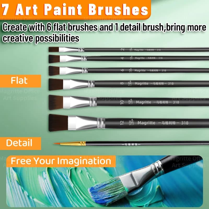 Acrylic Paint Set with Brushes
