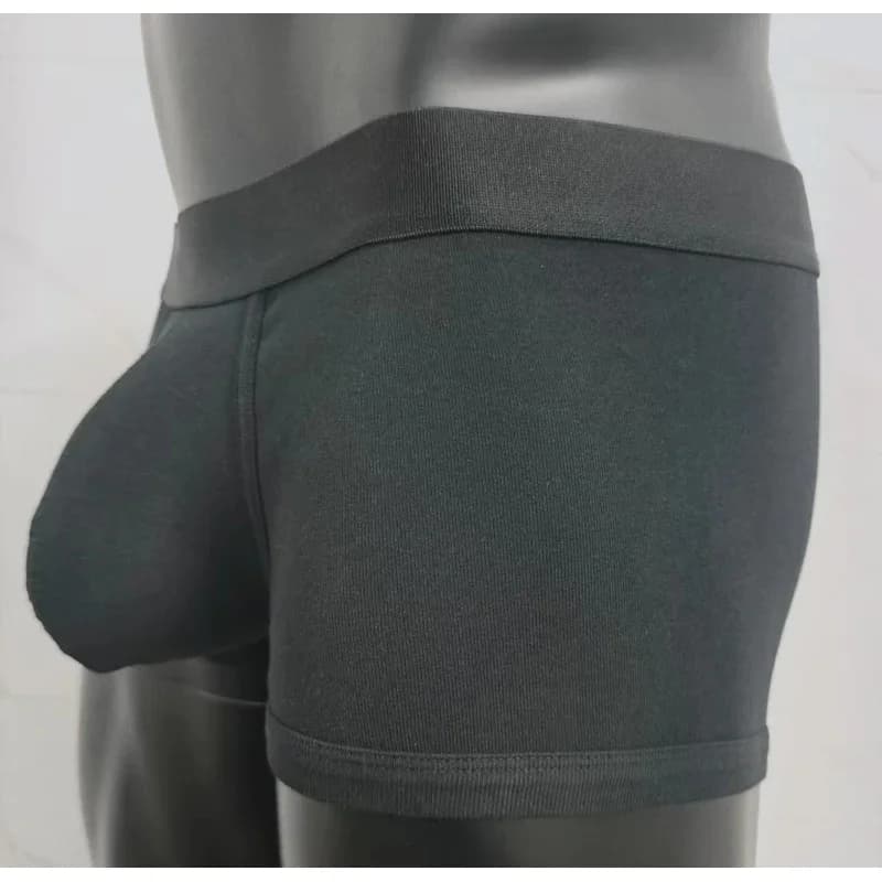 Men's Cotton Boxer Briefs with Large Pockets Comfortable Sexy Underpants Breathable Casual Briefs for Men
