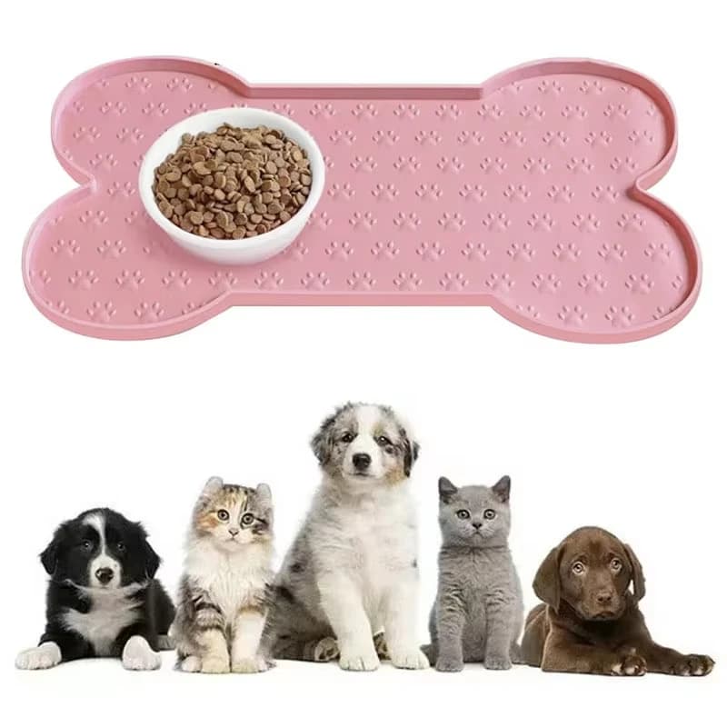 Anti-Slip Pet Feeder Mat with Raised Edges