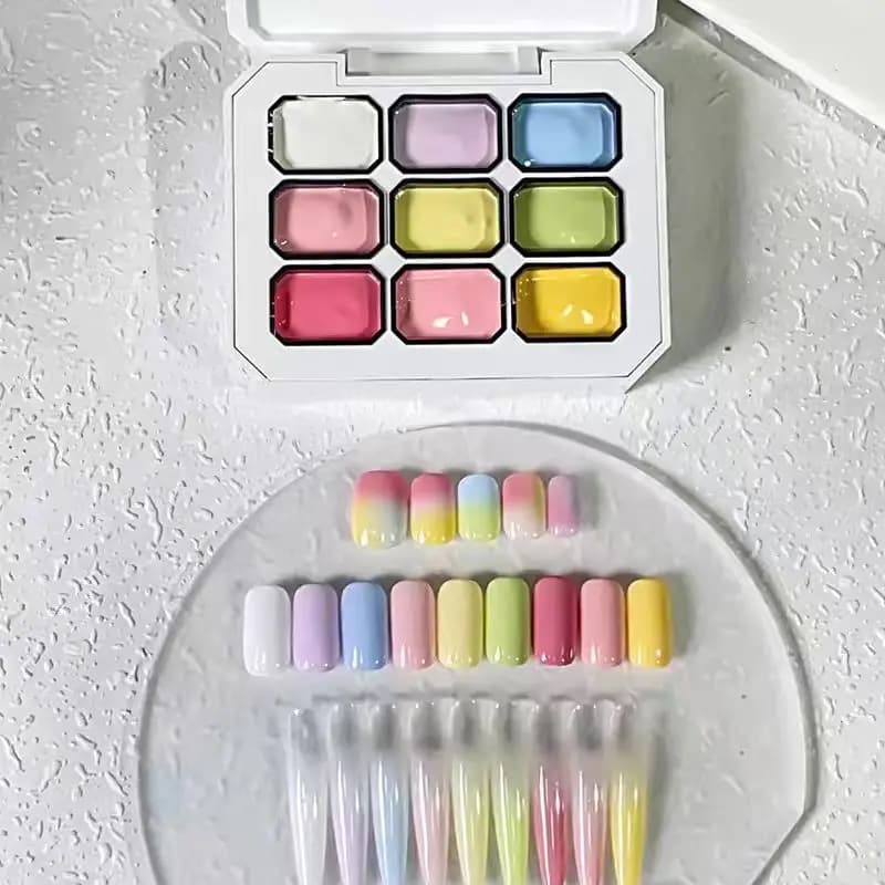 9-Color Gradient Nail Gel Kit